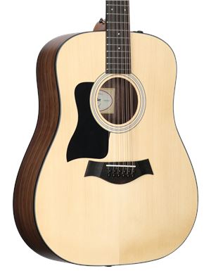 Taylor 150e 12-String Left Handed Acoustic Electric Guitar with Gigbag Body Angled View